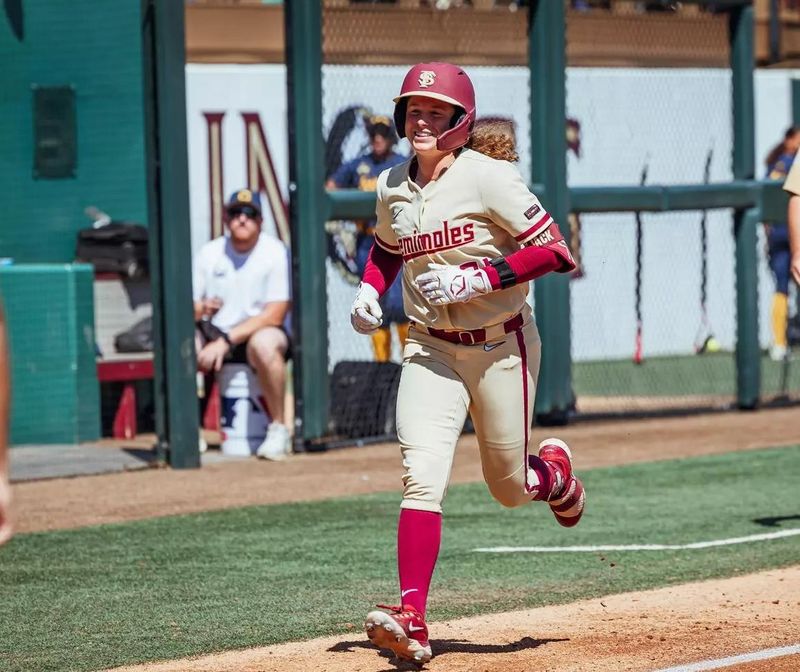 Freshman Marin Heller jogs to home plate after hitting her first career home run on Sunday, March 22, 2026.