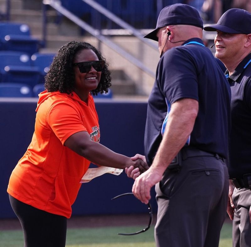 Florida A&M Rattlers head coach Brittany Beall returned to her alma mater, Auburn, to face the Tigers in a NCAA college softball game at Jane B. Moore Field in Auburn, Alabama on Monday, March 23, 2026. Beall lettered four times as a member of the Auburn Tigers softball team from 2005 to 2008. The Tigers defeated the Rattlers 8-3 in the non-conference matchup.