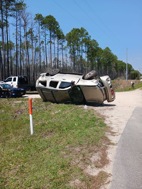 A 34-year-old Crawfordville man was seriously injured in a single-vehicle wreck in Franklin County.