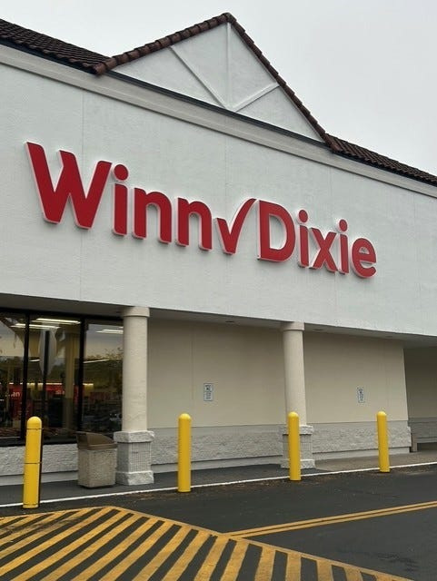 The Harveys Supermarket at 3435 N. Pine Ave. (U.S. 441) in Ocala has been converted into a Winn-Dixie. A grand opening ceremony is set for March 28, 2026.