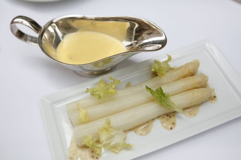 White asparagus will be featured on Easter at Le Bilboquet.