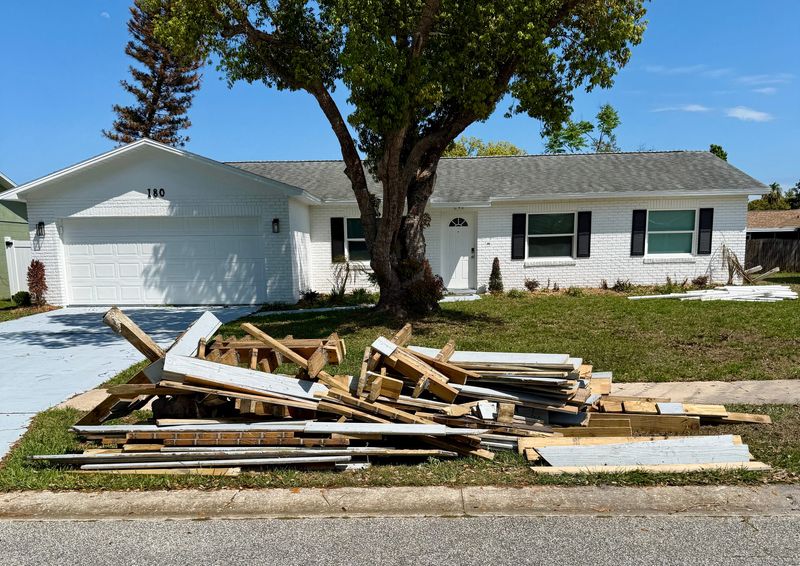 Port Orange police on March 26 removed material and poles set in concrete from the backyard of a Brandy Hills Drive home. The home was where James Maxwell buried a Holly Hill woman after strangling her.