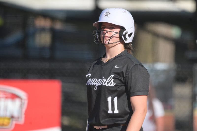 Madison County Cowgirls sophomore Ryleigh Bass looks on at the action during an FHSAA softball game against the North Florida Christian Lady Eagles in Tallahassee, Florida, on Friday, March 27, 2026.