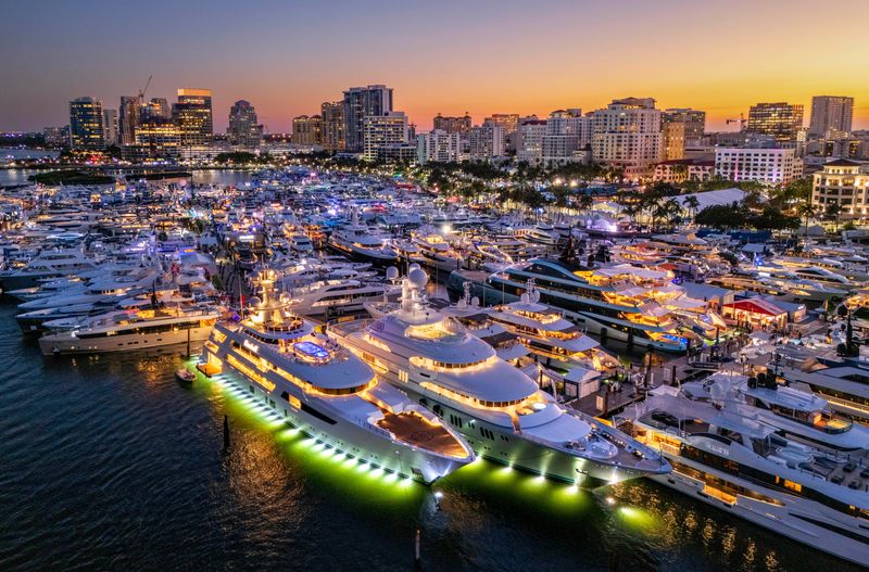 The Palm Beach International Boat Show on March 27, 2026, in West Palm Beach, Florida.