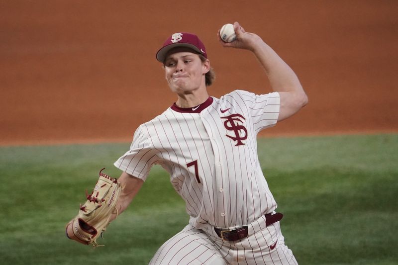 Feb 20, 2026; Arlington, TX, USA; Michigan Wolverines vs Florida State Seminoles during the Amegy Bank College Baseball Series at Globe Life Field. Mandatory Credit: Raymond Carlin III-Imagn Images