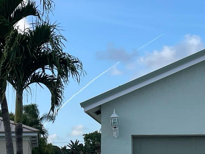 Artemis II had liftoff! Massive NASA SLS rocket got off the ground Wednesday, April 1, 2026, from Kennedy Space Center near Cape Canaveral, Florida, and was visible (see the thin white line through the clouds) in Jupiter, which is part of Palm Beach County.