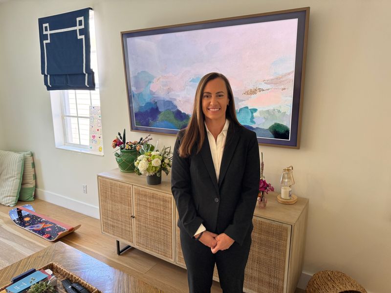 Incoming State Rep. Emily Gregory, D-Jupiter, at her home.