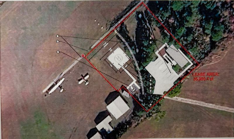 This plan submitted as part of an air ambulance lease signed with the town of Pierson shows where the facility will be constructed at the municipal airport.
