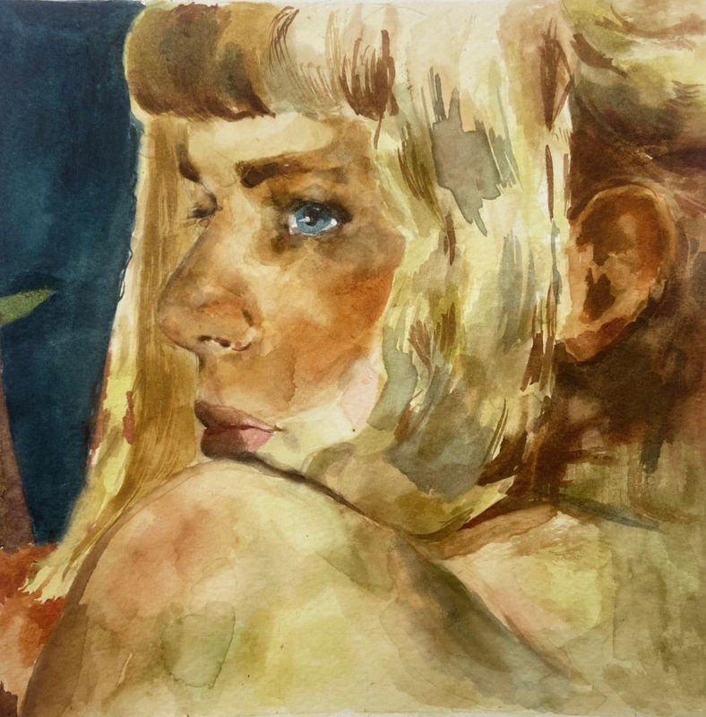 This painting is one of the works by Caryss Silva of Lakeland sumbitted to the contest Bob Ross Presents America's Most Artistic Kid.