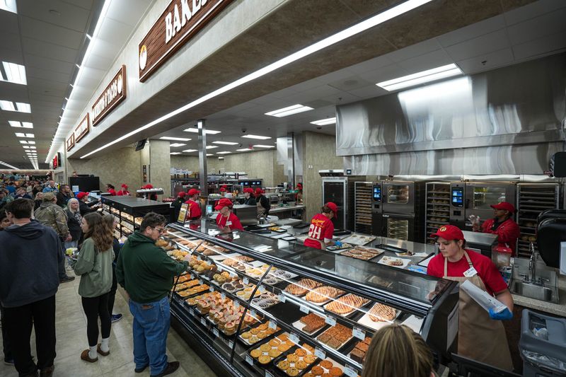 Buc-ee's opens their first Ohio location in Huber Heights, Ohio on Monday April 6, 2026. People drive from all over to experience the grand opening. Bucc-ee's Founder Arch "Beaver" Aplin III and Governor Mike DeWine and wife Fran were all in attendance. Bucc-ee's offers sweet treats, brisket, clothes, drinks, gasoline and more.