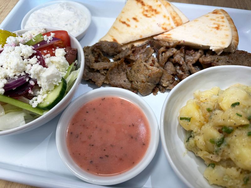 A selection of dishes at El Greco Kitchen & Market, which opened April 7 at 4035 Clark Road, Sarasota. The new restaurant is a fast casual version of downtown Sarasota's former El Greco Cafe.