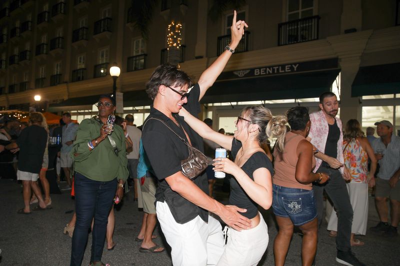 Fresh Fridays, pictured here in April, will return to downtown Sarasota on Friday with a Back to the '80s Block Party-themed edition.