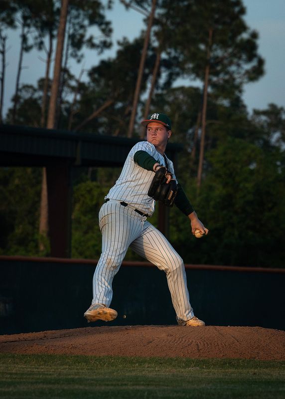 Mosley plays Bozeman at Harry A. Frank Field in Panama City, Florida, April 7, 2026. Mosley would go on to win the game 4-1. (Tyler Orsburn/Panama City News Herald)