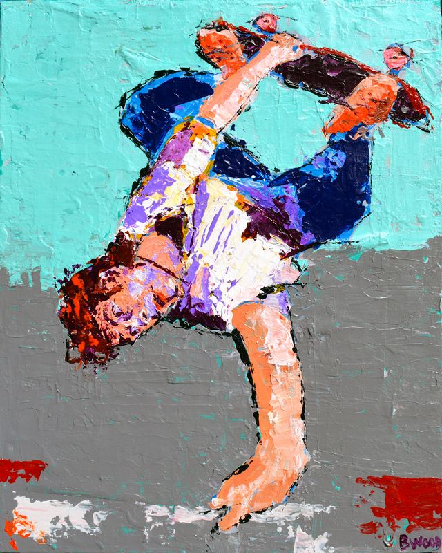 Works including “Be Unique” by artist Brian Wood explore motion and athleticism in “Kinetic Energy” at the Cultural Council for Palm Beach County.