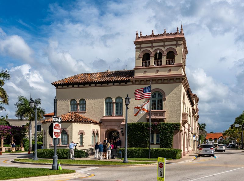 Palm Beach Town Hall on April 14.