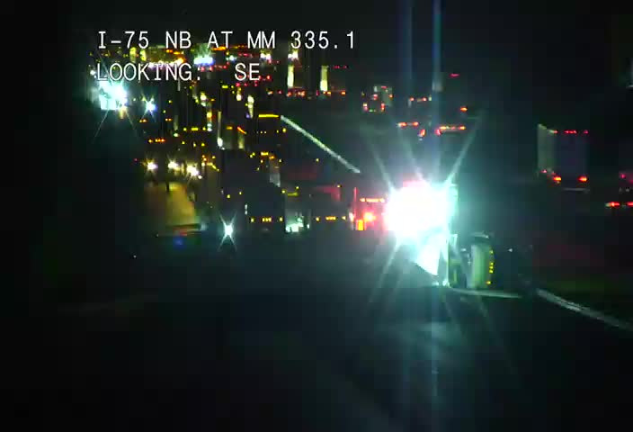Crash closes northbound lanes on Interstate 75 April 15, 2026.