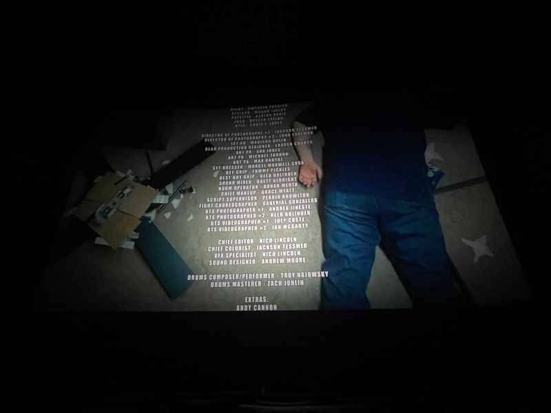 Credits roll on Andrew Moore's Audience Choice Award winning film "Sudden Death."