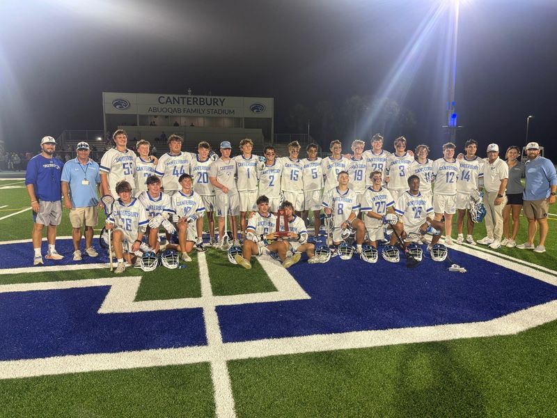 The Canterbury boys lacrosse team beat Aubrey Rogers to win the District 1A-11 title on Wednesday, April 15, 2026.