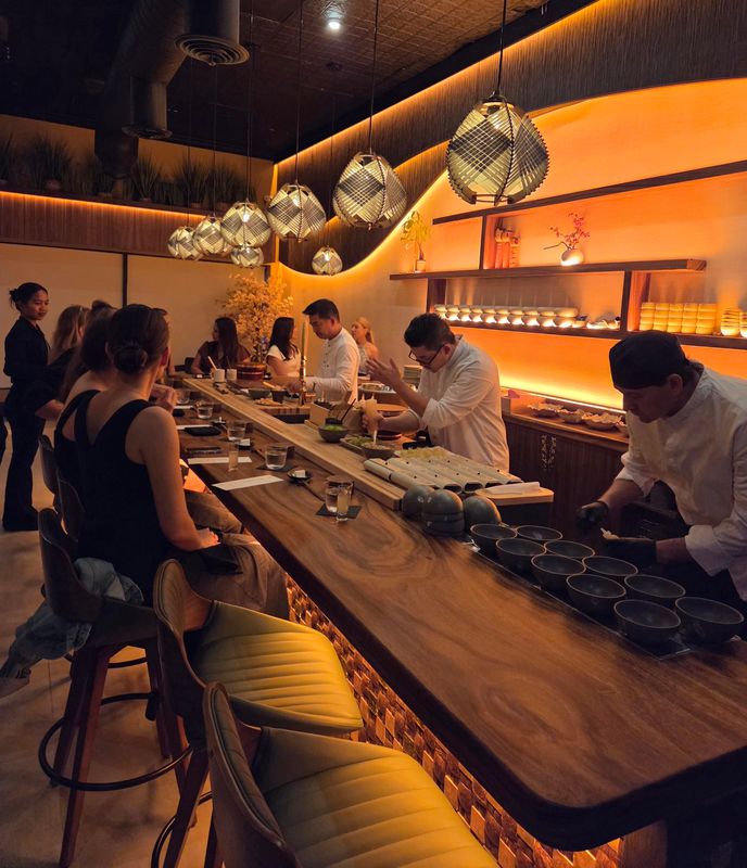 MINŌ's omakase counter in Boca Raton seats 10.