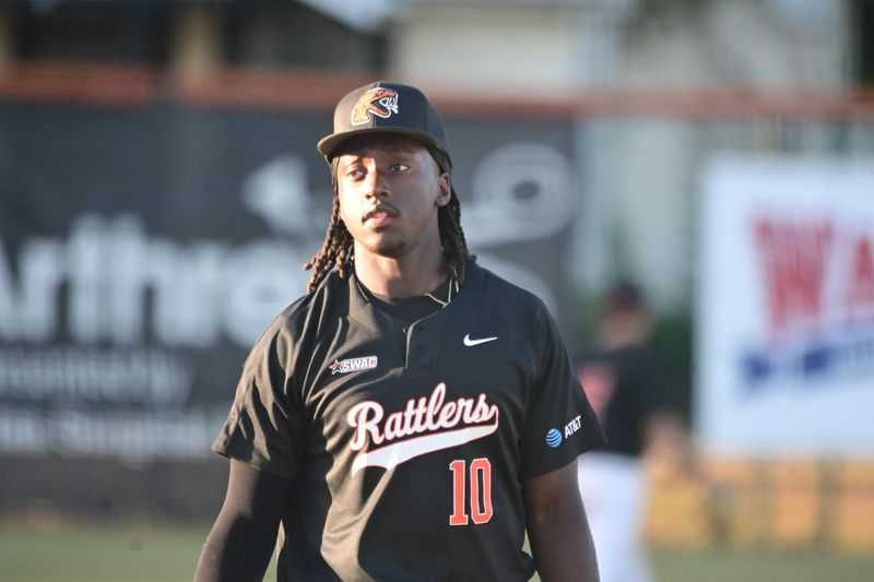 Florida A&M Rattlers infielder Jay Campbell looks onto the action against the Mississippi Valley State Delta Devils during an NCAA Southwestern Athletic Conference college baseball game against the Mississippi Valley State Delta Devils on Moore-Kittles Field in Tallahassee, Florida, Friday, April 17, 2026. In honor of Jackie Robinson Day, FAMU debuted new uniforms where all players wore No. 42 on the back of their jerseys to honor the man who broke the MLB’s color barrier.