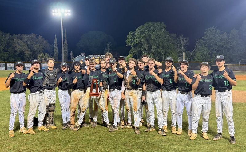 The Choctaw baseball team celebrated its first district title in 10 years Friday with a 9-8 (10 innings) win over Escambia at Andy Snaith Baseball Complex.