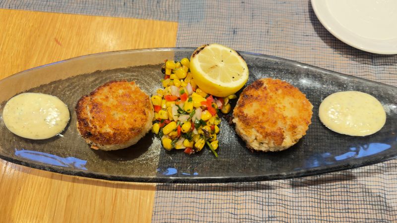 The sweet blue crab cake at Drift Kitchen & Bar in Hutchinson Shores Resort & Spa in Jensen Beach.