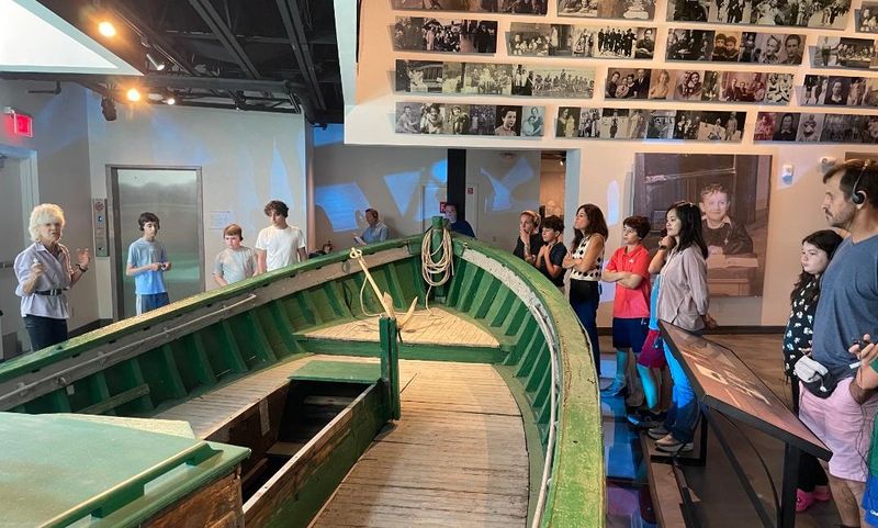 Temple Emanu-El’s sixth- and seventh-grade students and parents recently visited the Florida Holocaust Museum in St. Petersburg. The tour featured an immersive exhibition that included original artifacts, photographs, and testimonies. "A relatively new artifact was a Danish fishing boat that was used to rescue over 7,200 people,” Religious School Director Snait Ben-Herut said. Students also were able to interview a hologram of a Holocaust survivor and receive “live” answers. “This was an emotional experience for all of us,” Ben-Herut said.