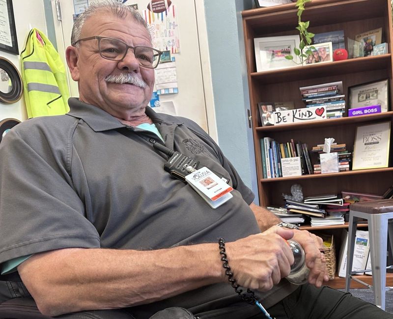 Gregg Bastian, school guardian at Spruce Creek Elementary in Port Orange, is featured in a new short film, "The Guardian," directed by Chris Ballinger. The two worked together at the Port Orange Fire Department and became friends.
