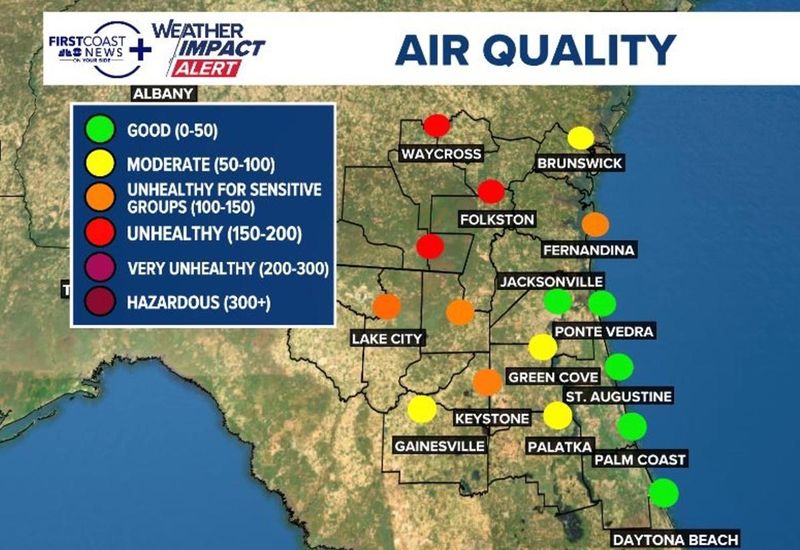 This is an air quality indicator as of 11 p.m. April 21.