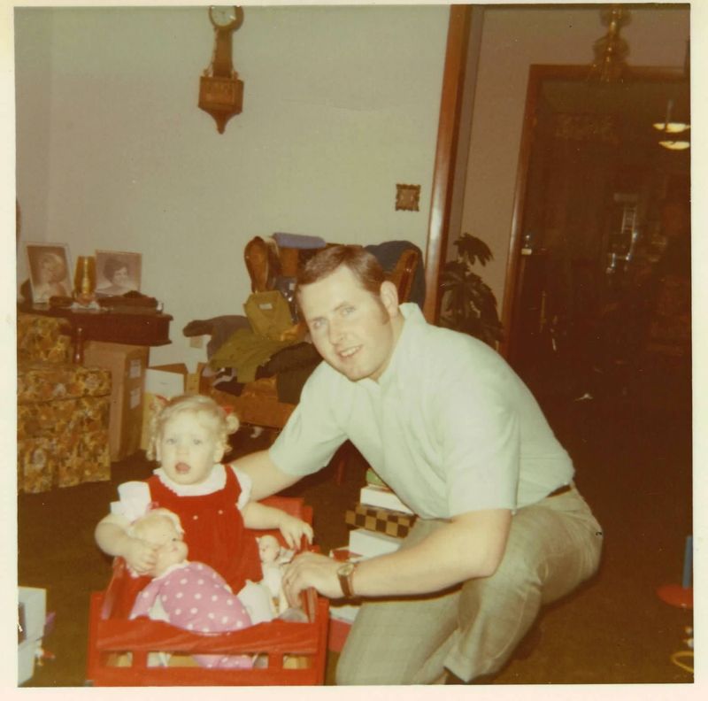 One of the early father-daughter photos of Keli and Tom Coughlin.