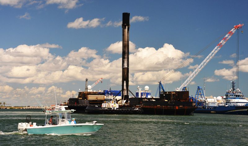 SpaceX’s “Just Read the Instructions” brings a Falcon 9 booster back to Port for its final time April 23. It will be repurposed for Starship operations.