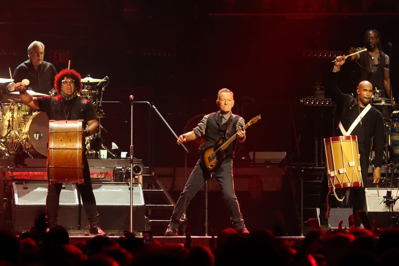Bruce Springsteen and The E Street Band, seen here performing on April 7, 2026, Southern California, brought their concert tour to President Donald Trump's South Florida backyard.