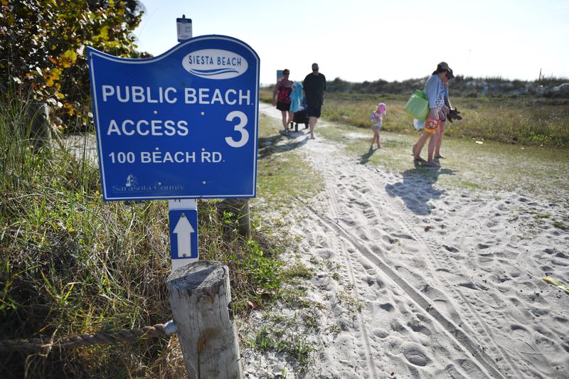 The parcels that Siesta Beach Lots LLC and Sarasota County would swap as part of a settlement of a federal lawsuit filed by Michael Holderness and Siesta Beach Lots LLC against Sarasota County are all near Siesta Beach Public Access 3 at 100 Beach Road.