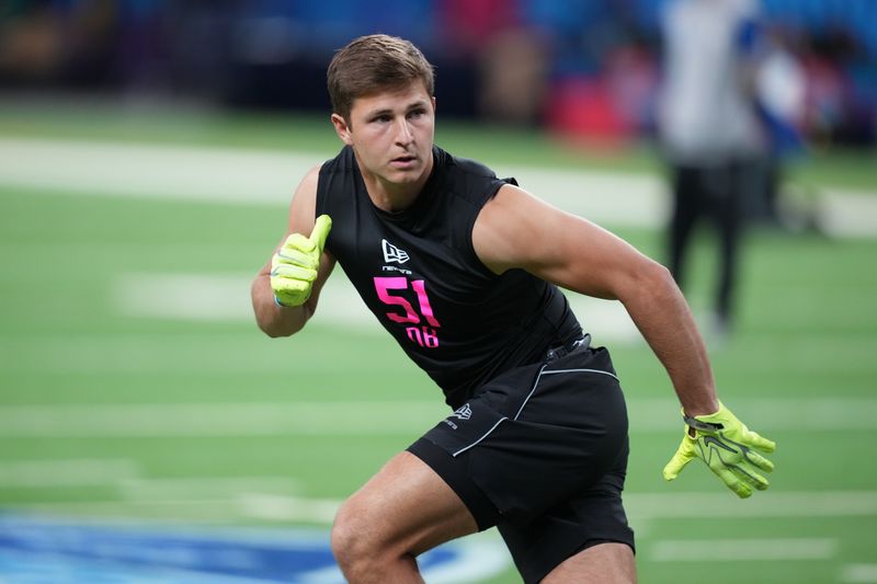 Texas defensive back Michael Taaffe during the NFL Scouting Combine at Lucas Oil Stadium.