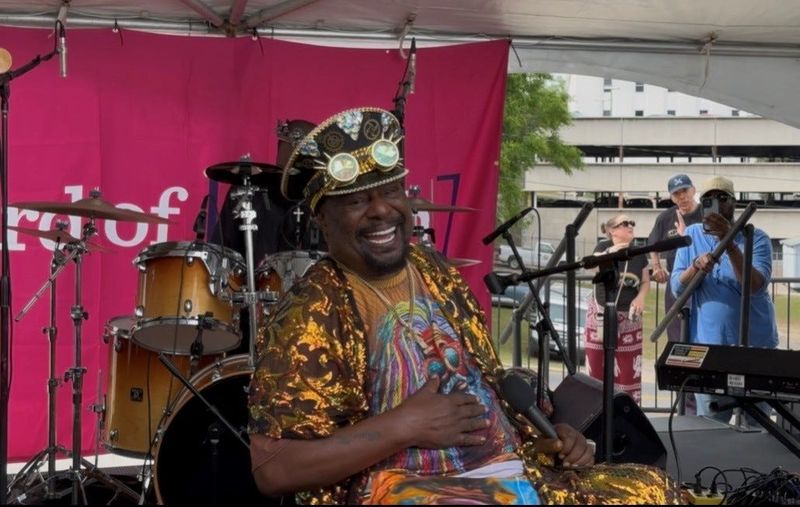 Tallahassee music legend George Clinton and members of P-Funk perform Saturday, April 25, 2026, at the Word of South festival.