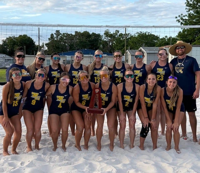 Winter Haven beach volleyball won a fourth district title on Wednesday, April 22, 2026, at Winter Haven High School.