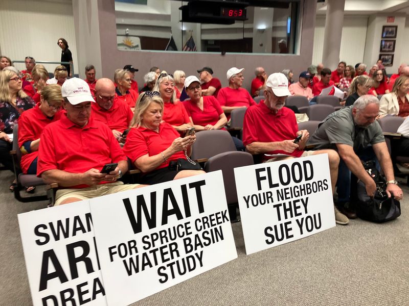 People await the Volusia County Development Review Committee meeting on April 28, 2026, which looked at the Creek Crossing proposed development.