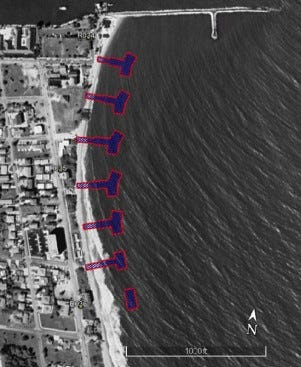 Army Corps proposes to place six T-groins at Fort Pierce Jetty Park beach to retain beach sand.