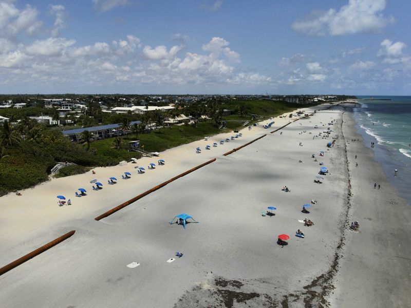 Oceanfront Park in Ocean Ridge on April 27, 206 after a $9 million beach replenishment project added 250 feet of beach.