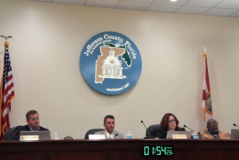 The Jefferson County Commission listens to public comment regarding the Trulieve facility during a meeting on Tuesday, April 28, 2026.