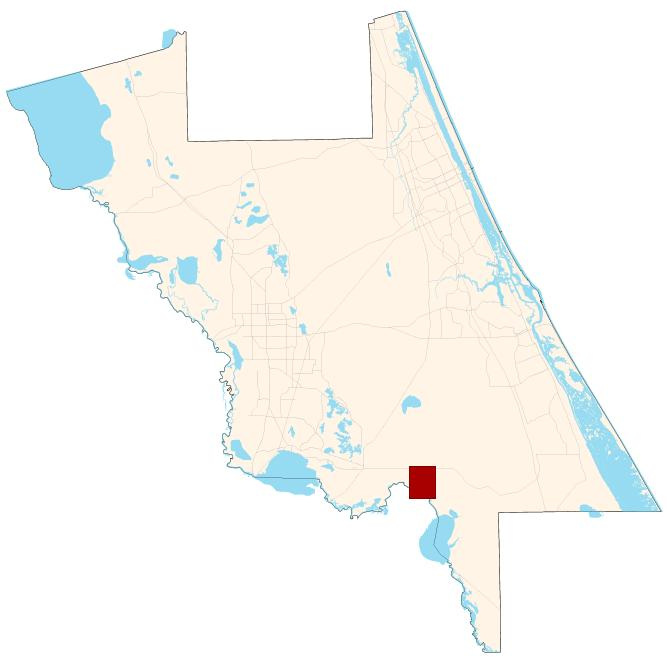A map shows the location of the River Bend Ranch property in Volusia County.