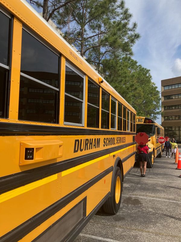 Cameras like the one in this photo are mounted at several points on about 900 buses transporting Duval County schoolchildren.