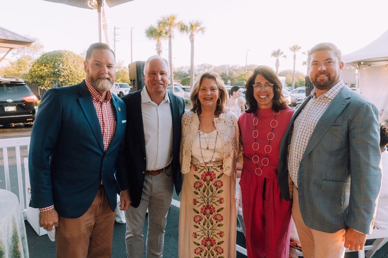 Among the guests at the Monique Burr Foundation for Children's recent fundraiser were U.S. Rep. Aaron Bean, from left, founder and board chairman Ed Burr and board members Maxine McBride, Donna Orender and Austin Burr.