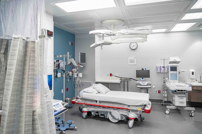 Emergency room at the Alan B. Miller Medical Center in Palm Beach Gardens, Fla., on April 29, 2025.