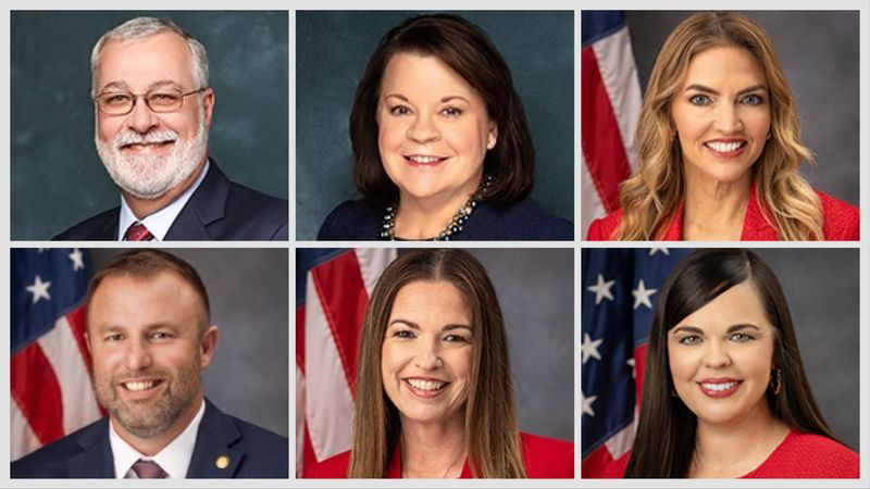 Polk County's state legislators, April 2026, from top left: Sen. Ben Albritton, Sen. Colleen Burton, Rep. Jennifer Canady. Bottom from left: Rep. Jon Albert, Rep. Jennifer Kincart Jonsson and Rep. Hilary Holley.