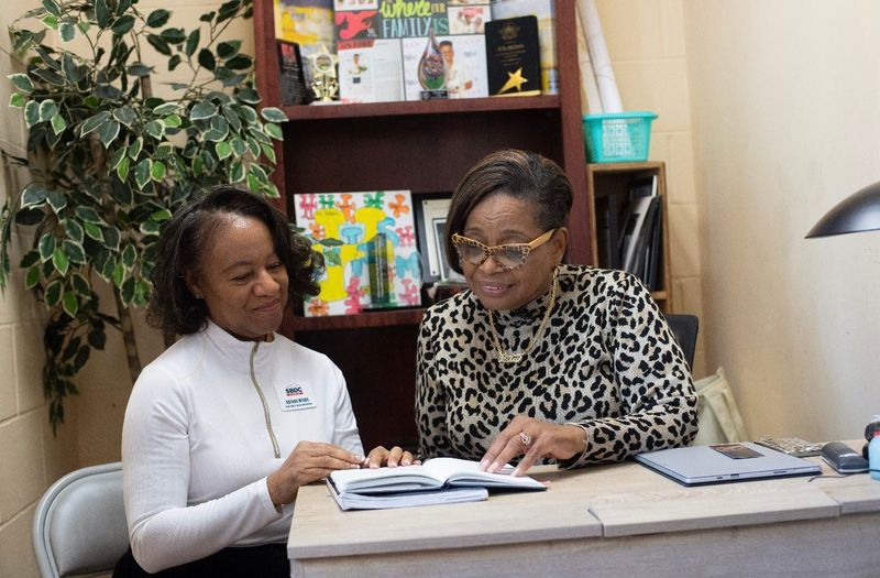 Screenshot of Small Business Development Center at FAMU business consultant Adriene Wright and SBDC client Rita Brown of Brownsville Preparatory Academy.