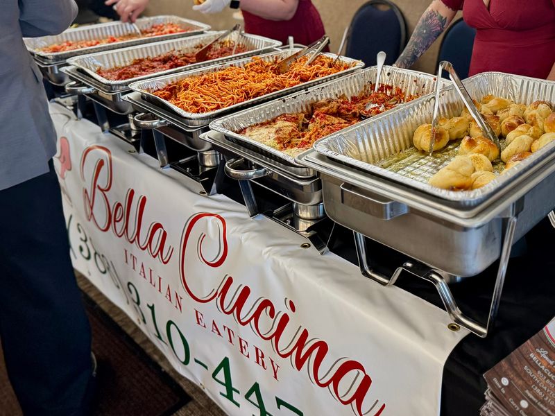 Bella Cucina Italian Eatery offered a variety of items, including garlic knots, spaghetti and bruschetta at A Tasteful Affair 2026 in Port Orange.