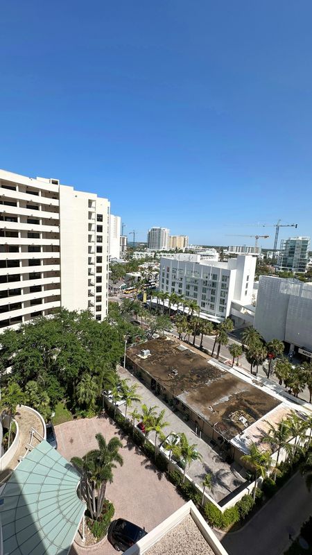 The proposed Obsidian condo project would occupy a small lot area on N. Palm Avenue in downtown Sarasota, and it would stand more than 100-feet taller than the surrounding buildings. In May 2026, the Sarasota City Commission rejected the site plan for the Obsidian.