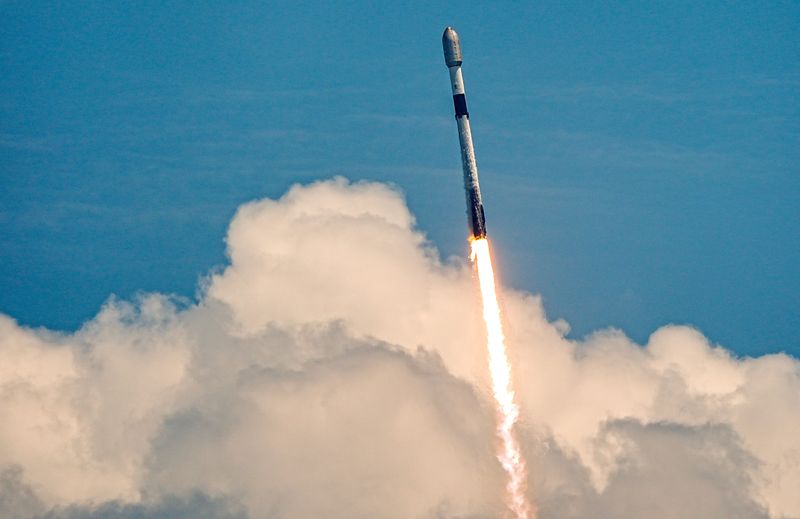 A SpaceX Falcon 9 rocket lifts off from Cape Canaveral Space Force Station May 1, 2026. The rocket is carrying 29 Starlink satellites in this view from The Gantry at LC-39. Craig Bailey, FLORIDA TODAY via USA TODAY NETWORK
