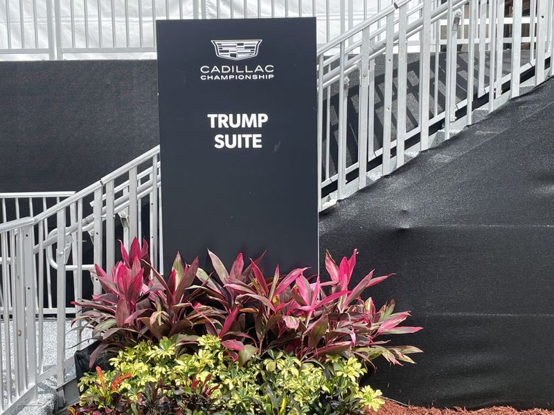 The suite set up for Donald Trump at the Cadillac Championship at Trump National Doral.